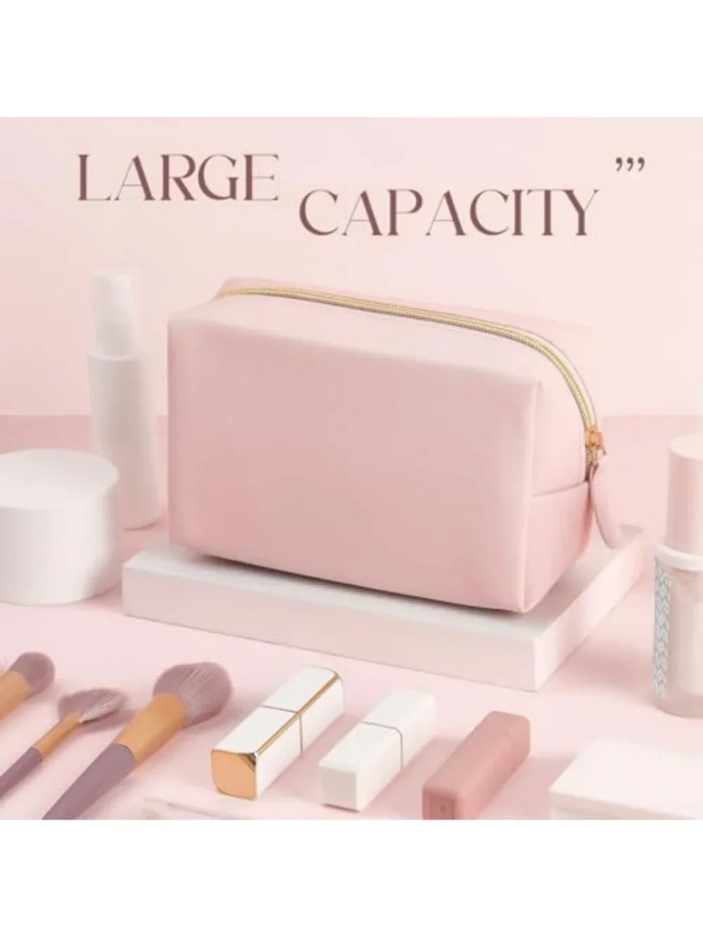 20 Pcs Light Pink Makeup Bags Set for Women | Cosmetic Pouches & Organizers